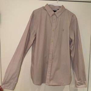 All Saints Pale Pink Casual Button-Down Shirt